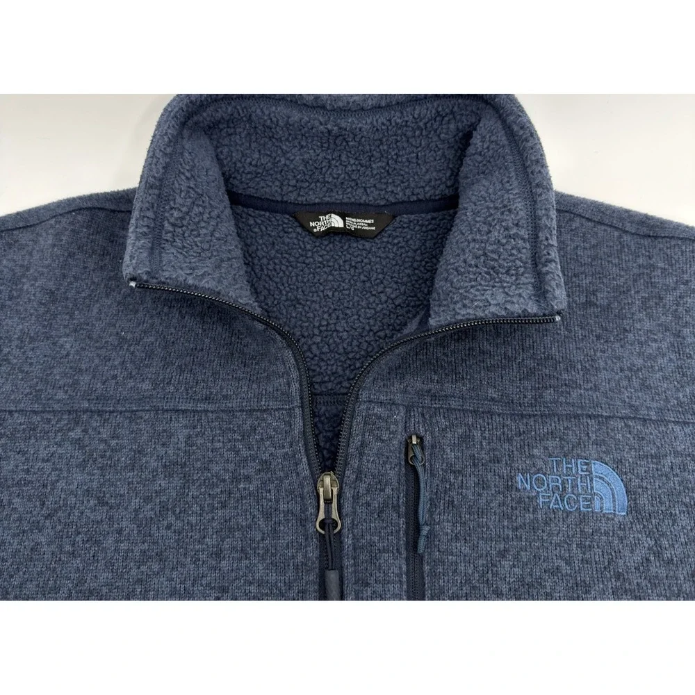 The North Face Gordon Lyons 1/4 Zip Fleece Mens Large Blue Sweater Pullover